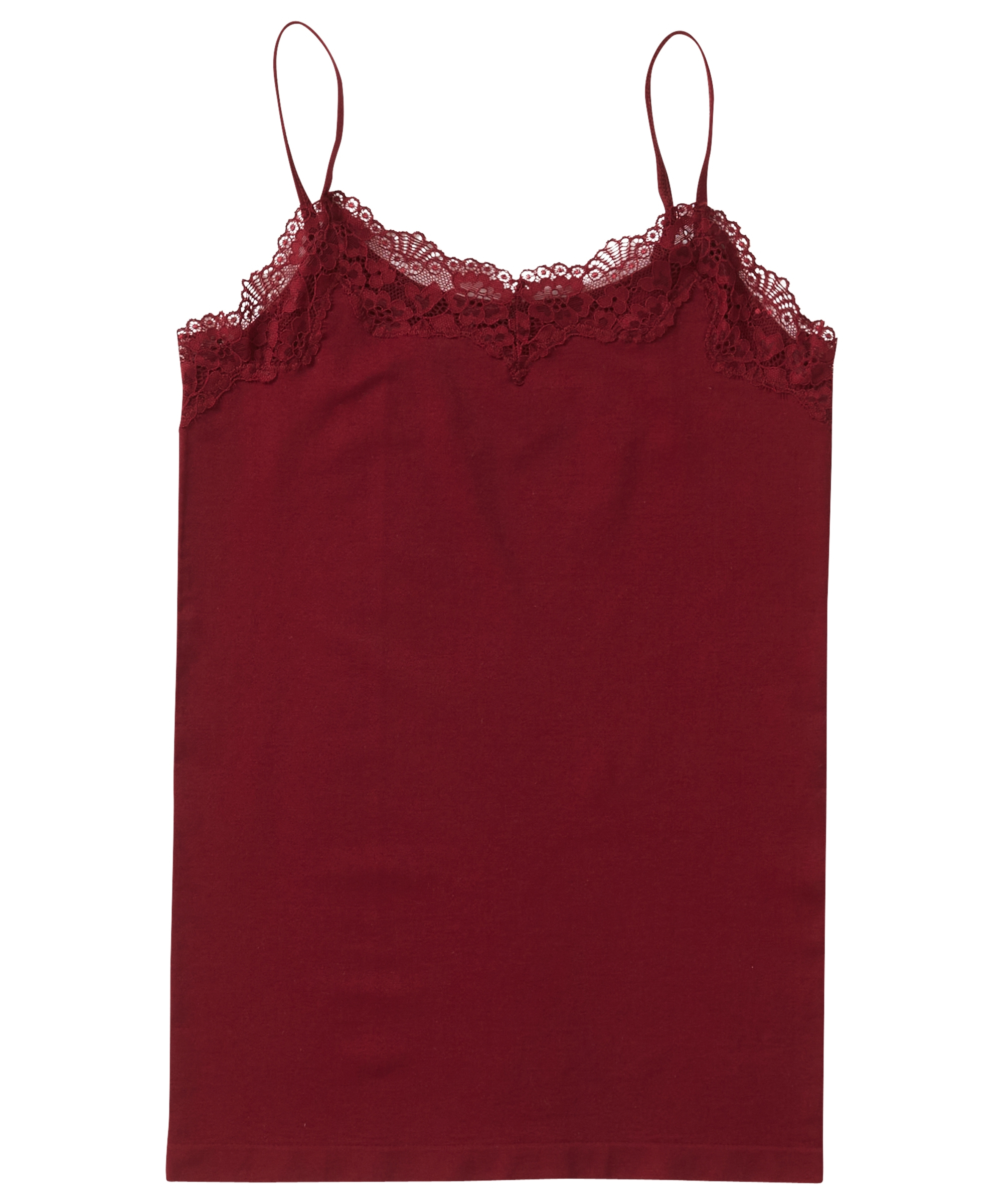 naadloze singlet met kant