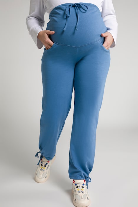 Bellieva-Sweatpants, extrabreiter Bund, Biobaumwolle