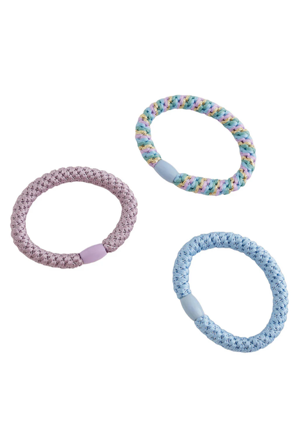 WE Fashion haar elastiek roze/blauw