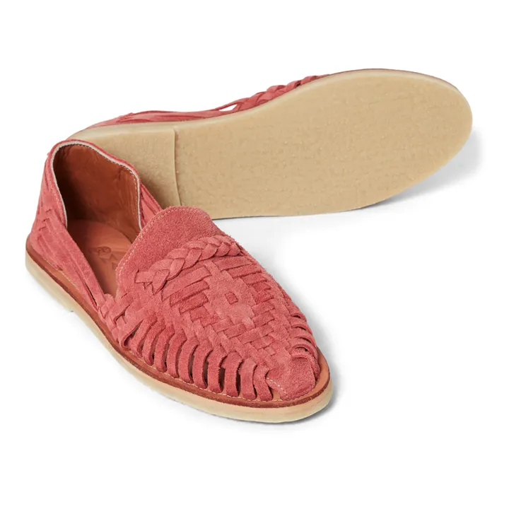 Mapache Sandales Alegre Suede | Rouge framboise