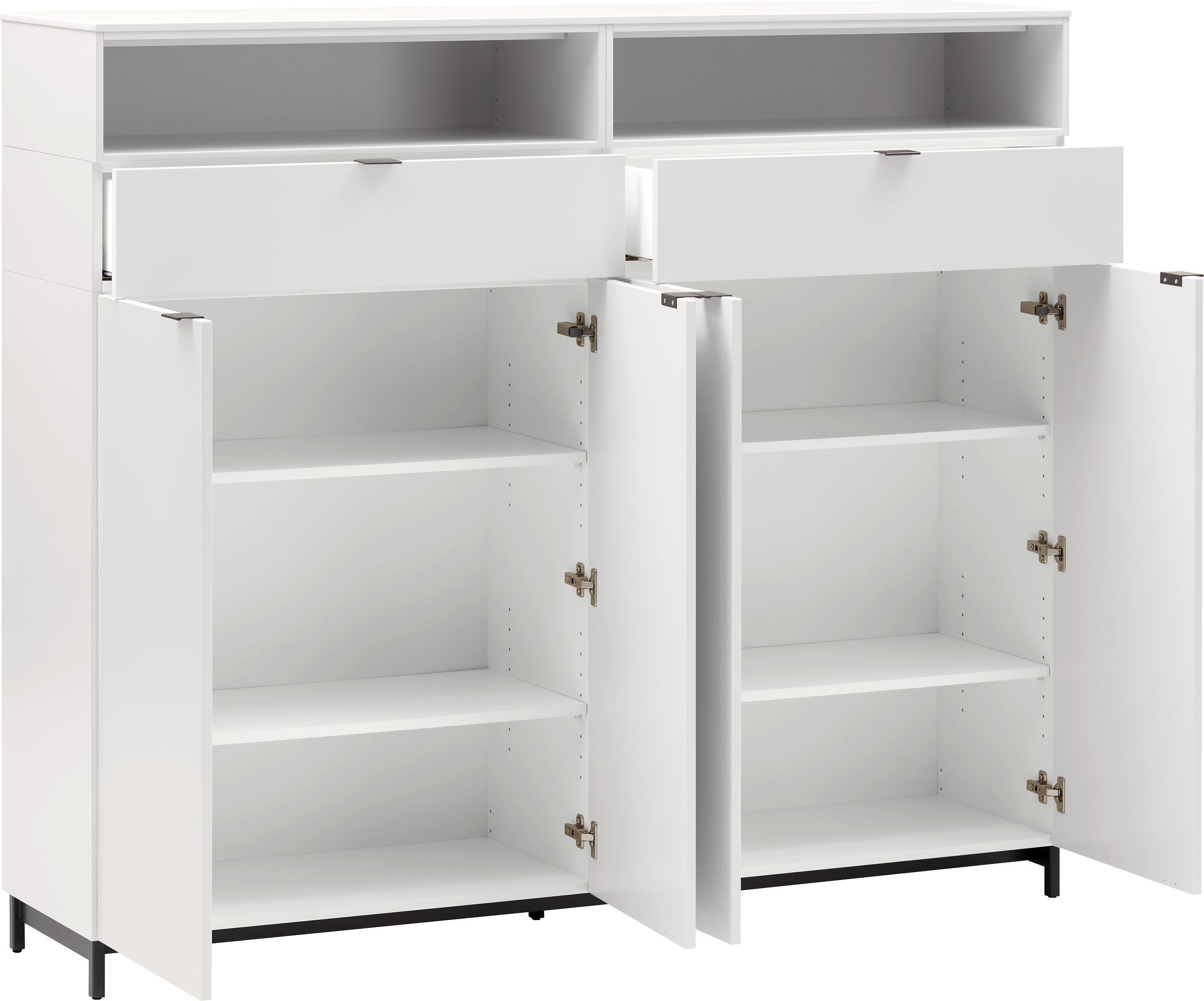 TILL Highboard - Hellgrau / B: 168.0 cm x T: 41.0 cm x H: 145.1 cm