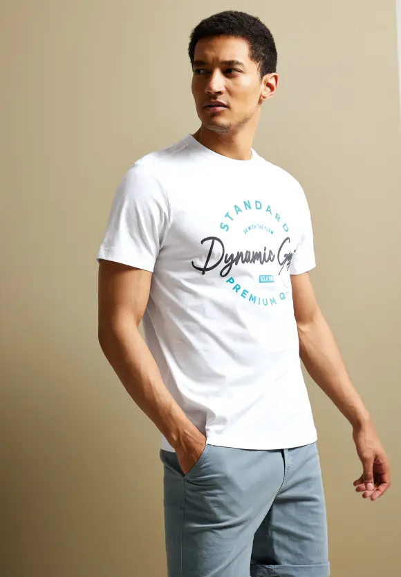 T-Shirt mit Frontprint - White