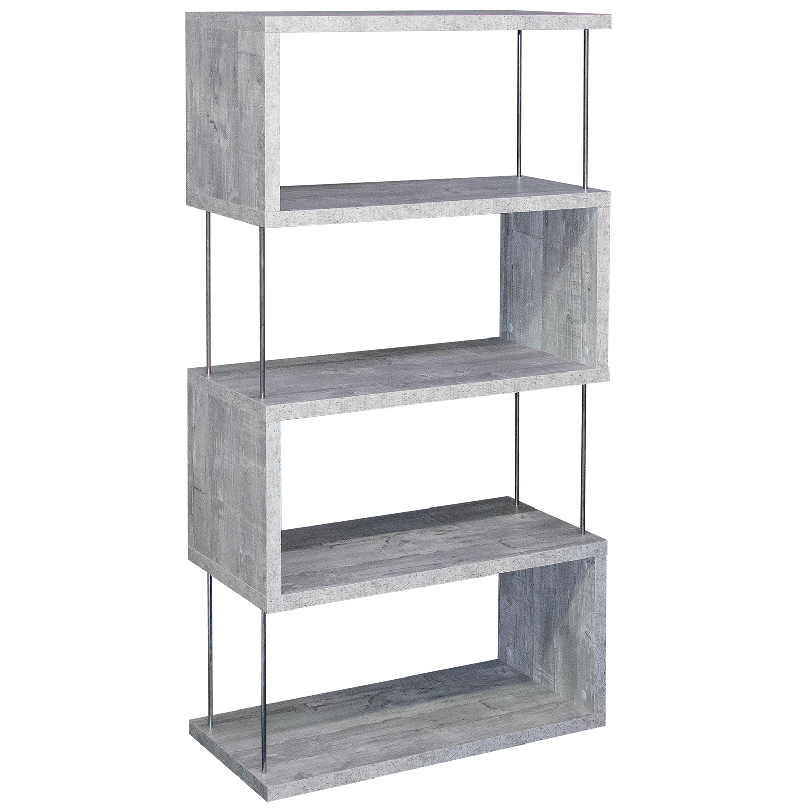Standregal - Betonoptik - silber - 66 cm breit