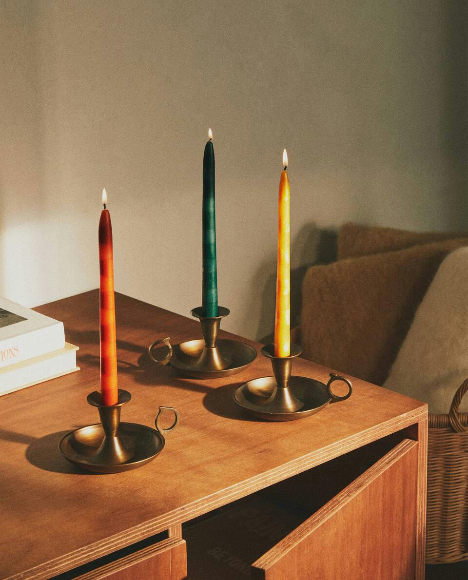 PACOTE DE VELAS LISTRADAS (PACOTE COM 3)