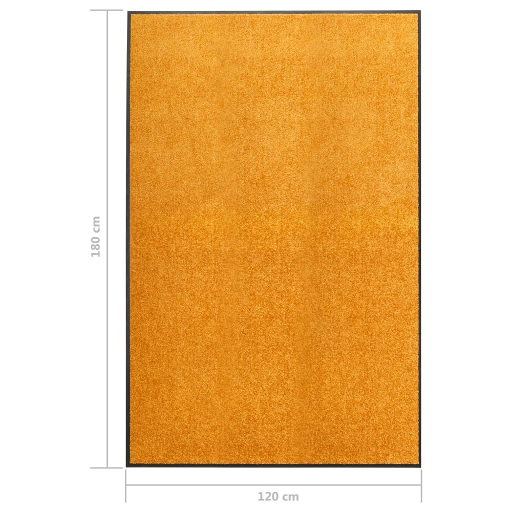 Paillasson lavable orange 120x180 cm