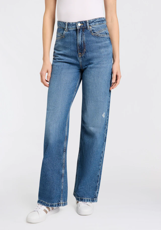 BOSS ORANGE Weite Jeans »Marlene High Rise Premium Damenmode«, mit hohem Bund, High Waist