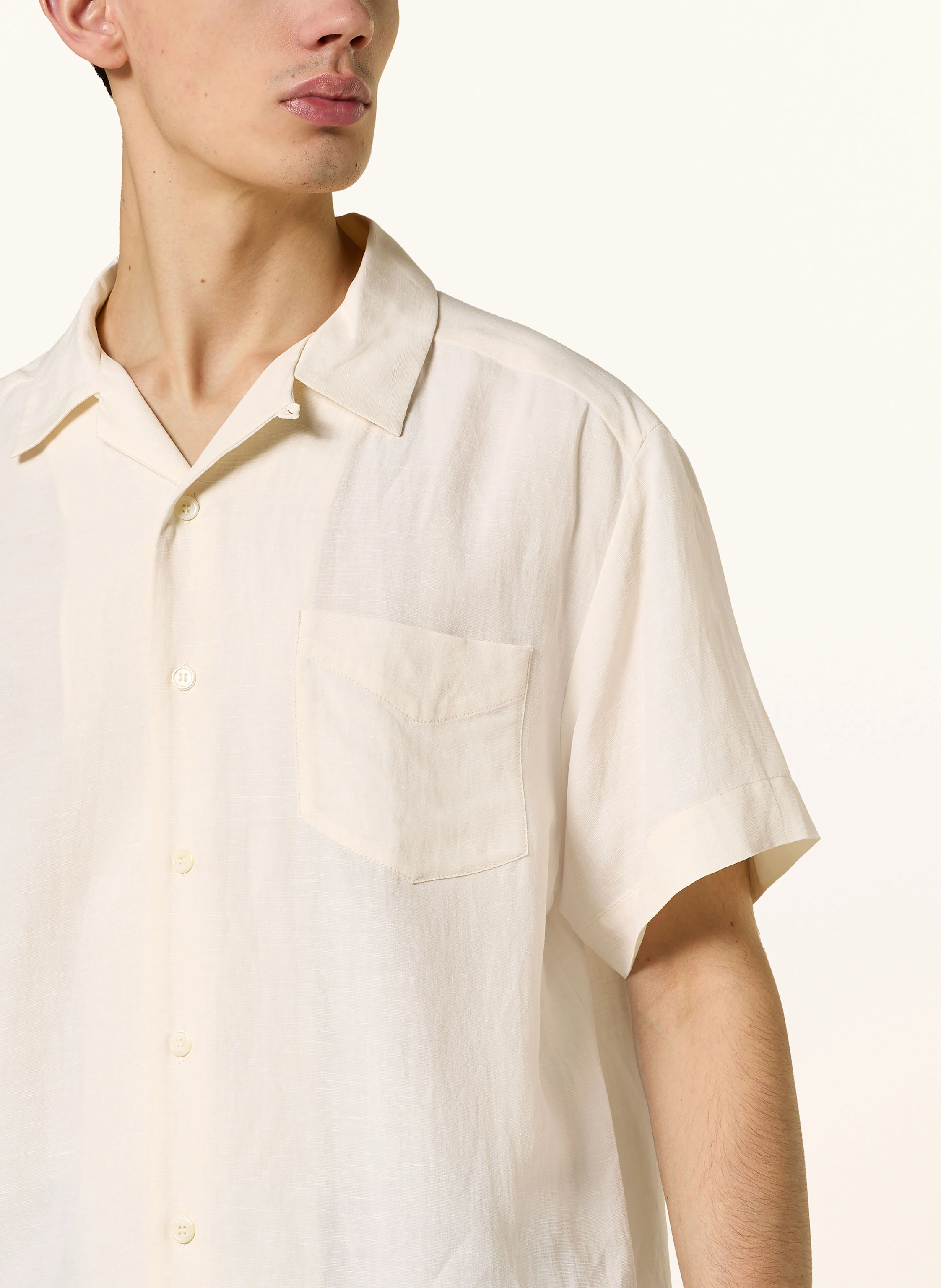 A.P.C. Kurzarm-Hemd ROY Comfort Fit mit Leinen