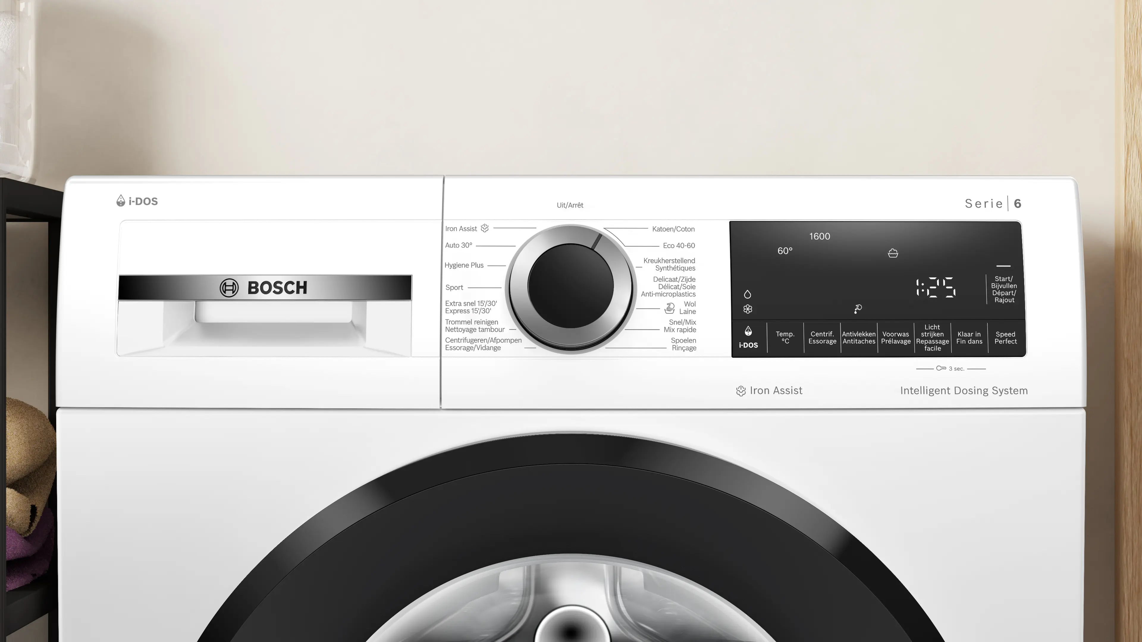 Serie 6 Wasmachine, voorlader 9 kg max. 1600 rpm