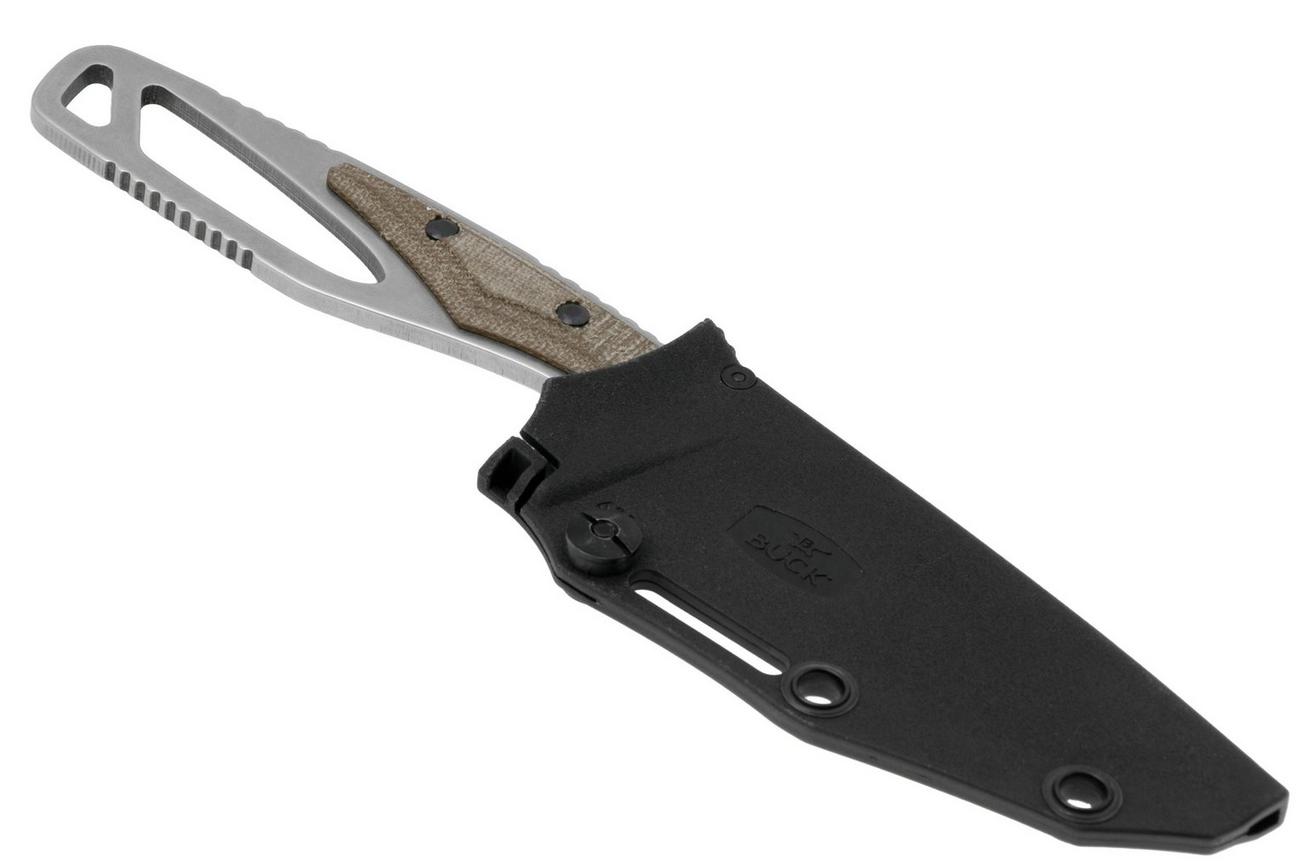 Buck PakLite Field Pro 631GRS Green Micarta, vaststaand mes
