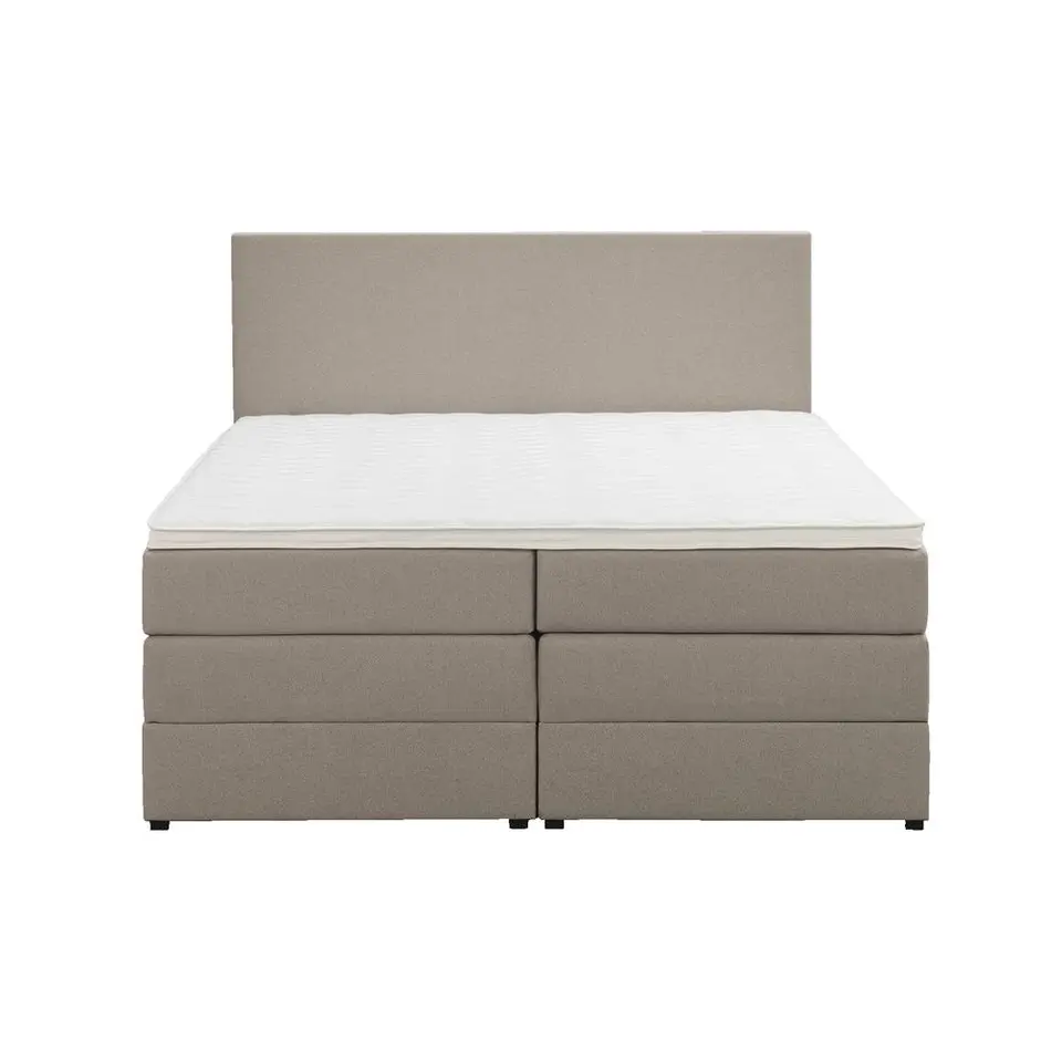 Boxspring met opbergruimte Liv egaal - beige - 160x200 cm