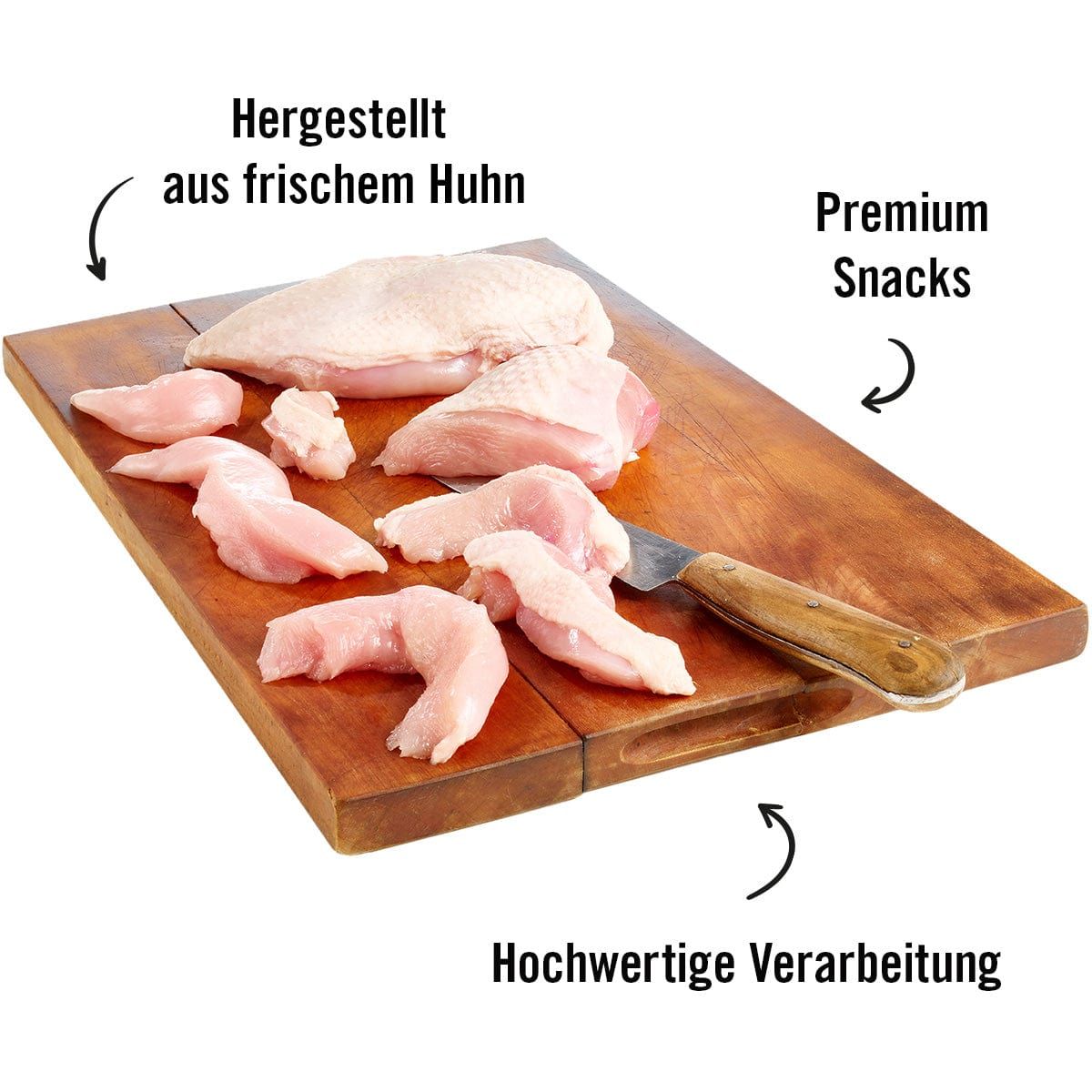 Dogs’n Tiger Adult Hunde Snacks Päuschen Mini, Leckerlies, 100% Hühnchenbrustfilet