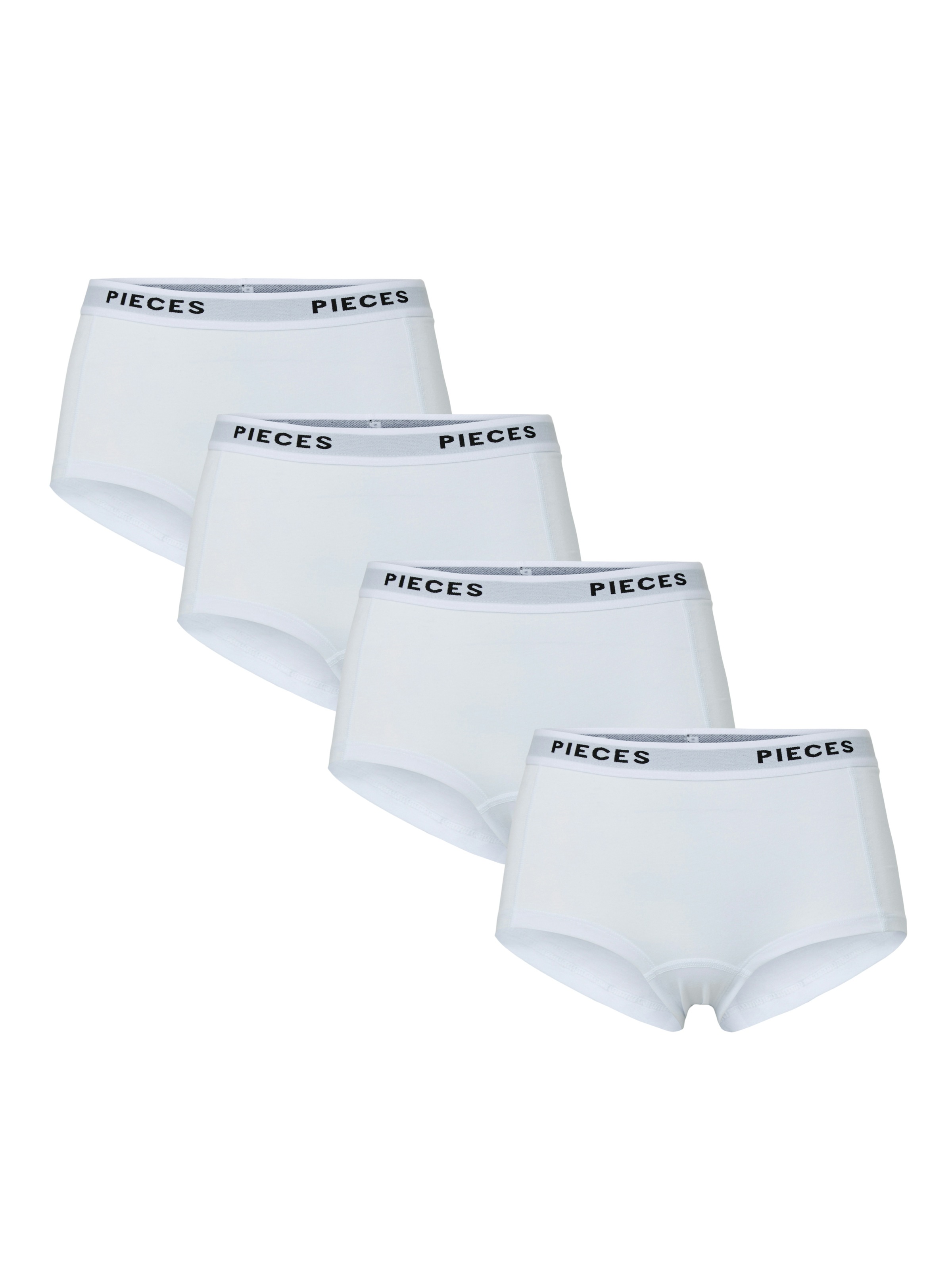 pieces Hipster »PCLOGO LADY 4 PACK SOLID NOOS BC«, 4 Stk.