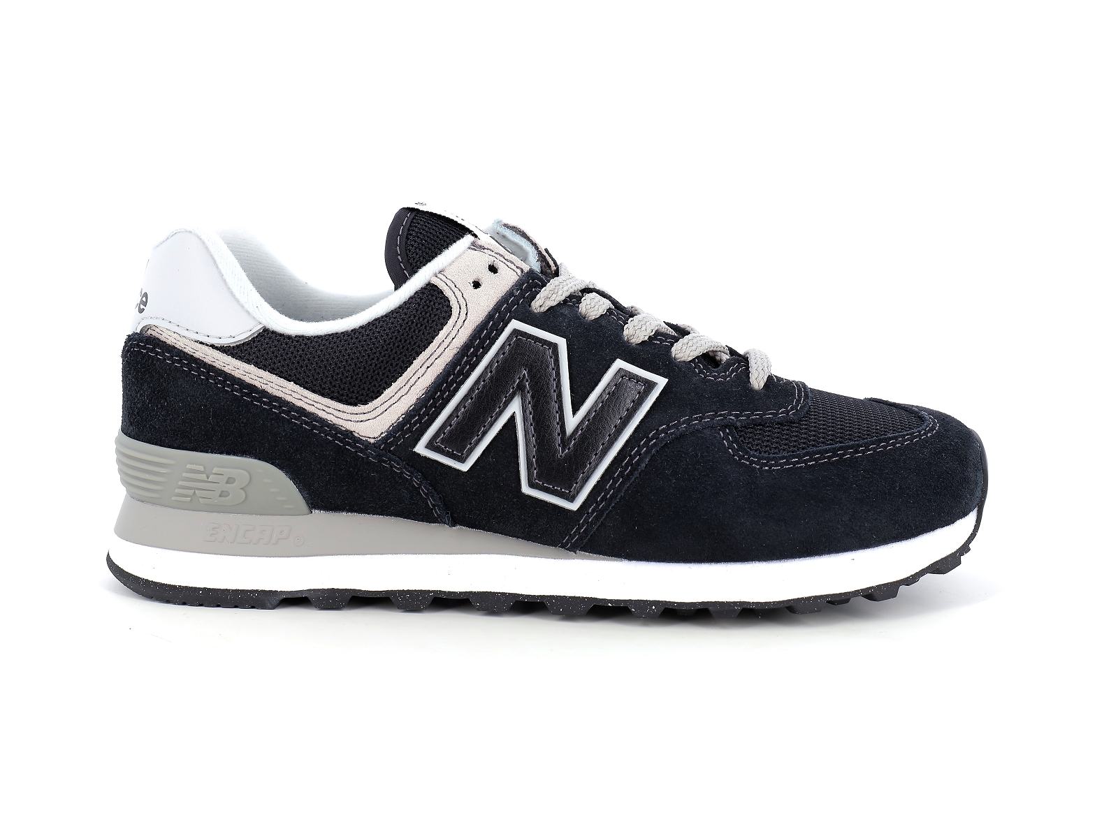 New balance a-ML574EVB Matières combinées Noir Beige