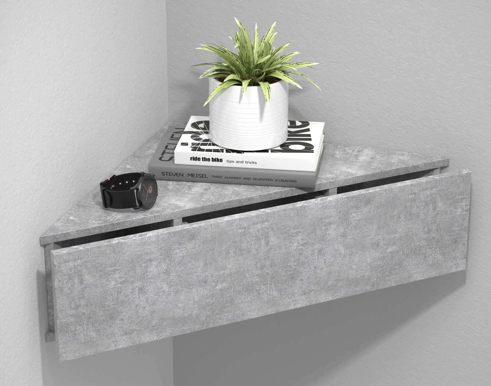 Wandschublade USAL S - Beton-grau - 60 cm