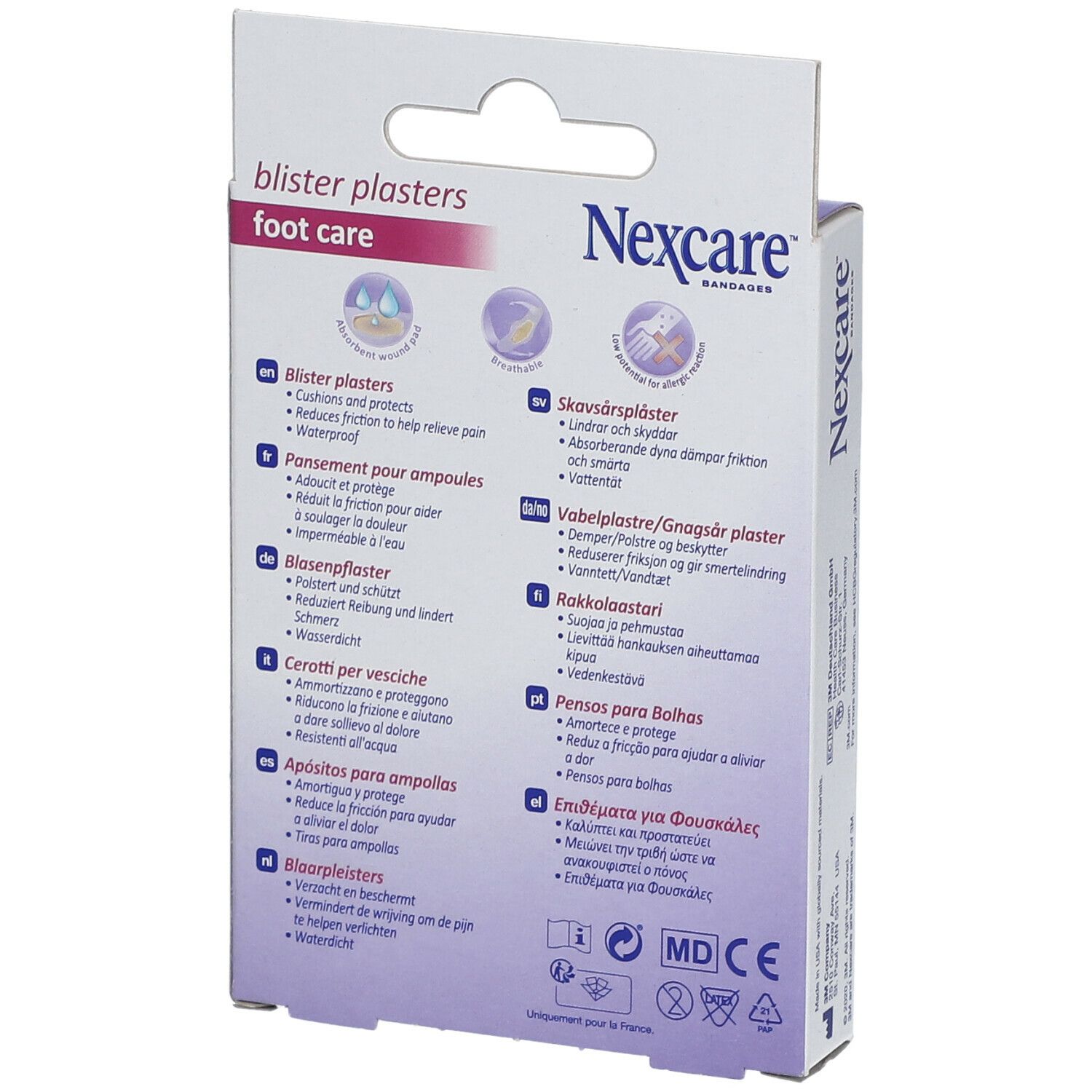 Nexcare™ blister plasters foot care