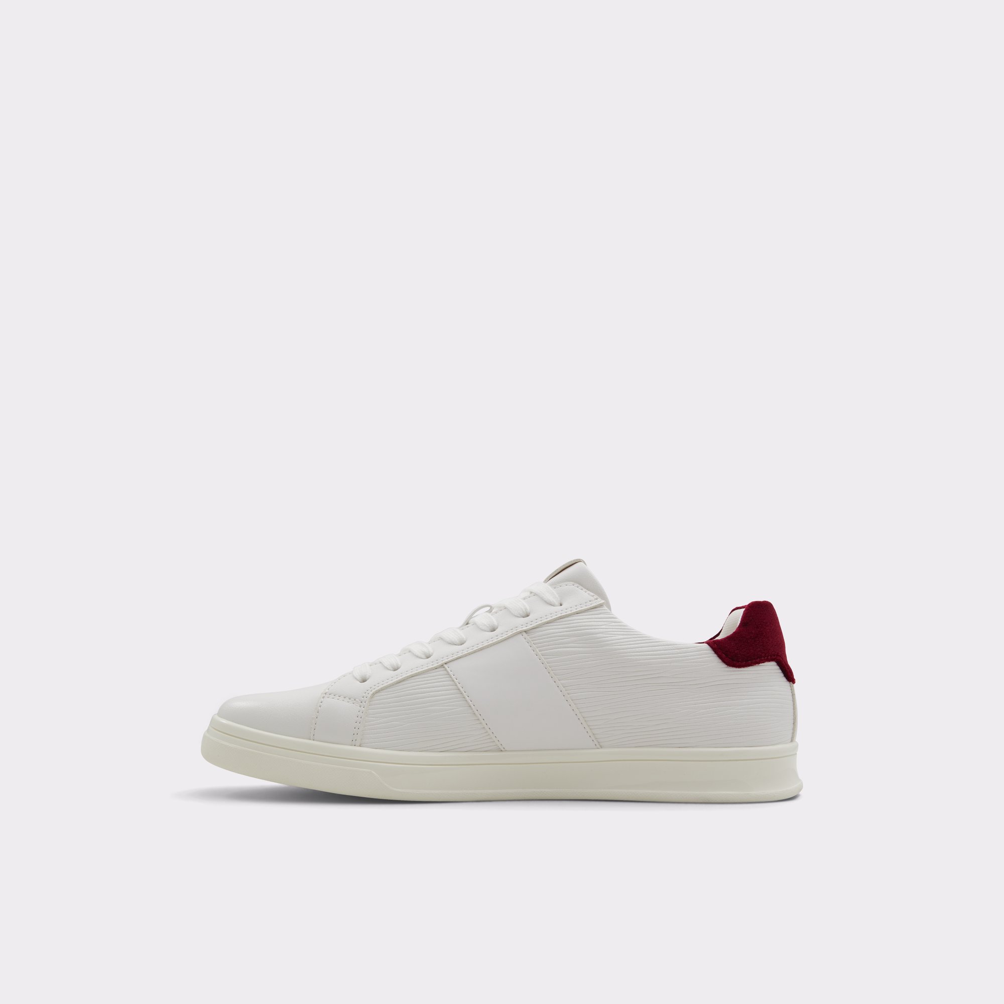 Pele White Synthetic Embossed Men Sneakers