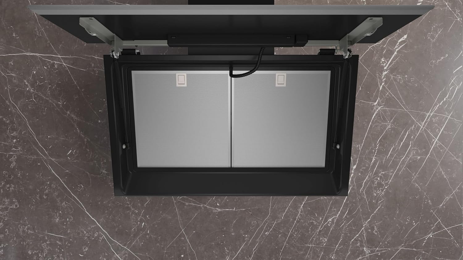 Siemens LC91KLT60 iQ700, Wandesse, 90 cm, Schwarz mit Glasschirm, Luftgütesensor mit cookConnect-System - Wandesse und Kochfeld, LED-Beleuchtung, Europas leistungsstärkste Schrägesse im Umluftbetrieb