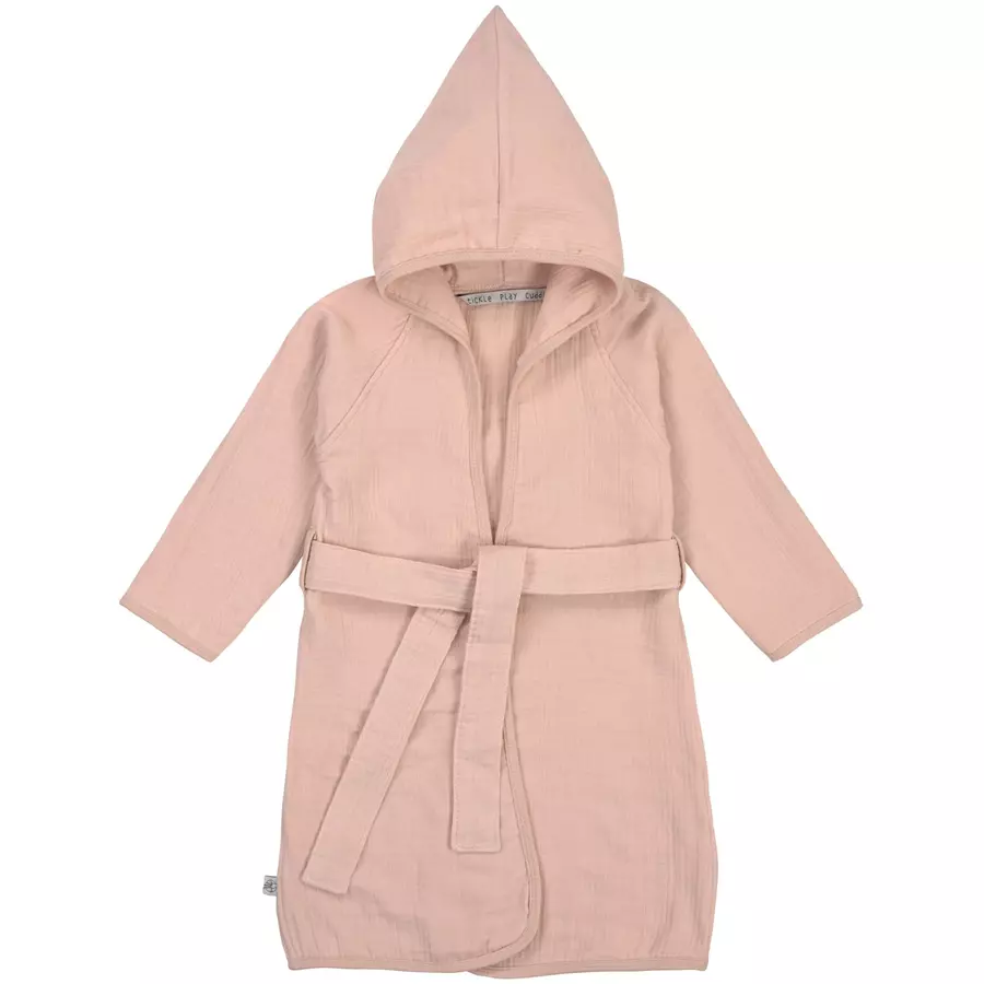 LÄSSIG Bademantel Musselin powder pink