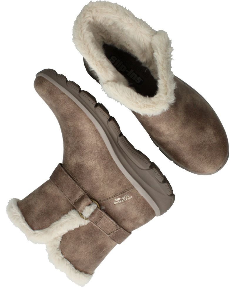 Skechers Slip-Ins Relaxed Fit Vegan Boots Beige Dames