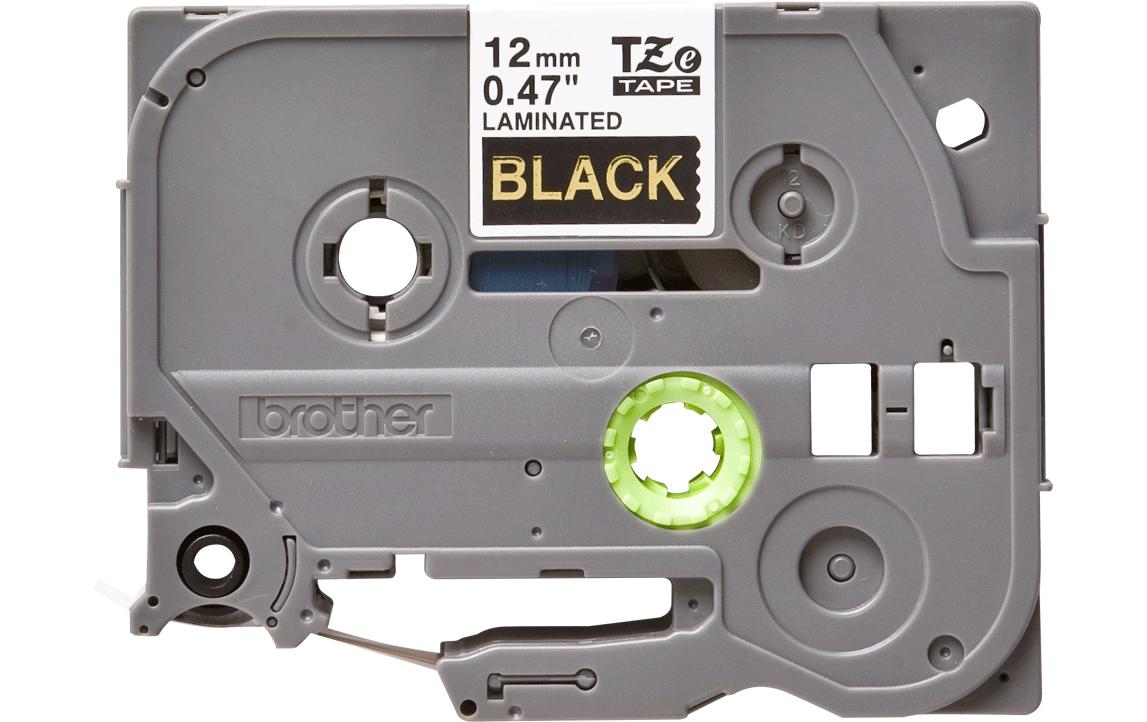 Beschriftungsband TZe-334 Gold auf Schwarz12 mm-Beschriftungsband für Etikettendrucker