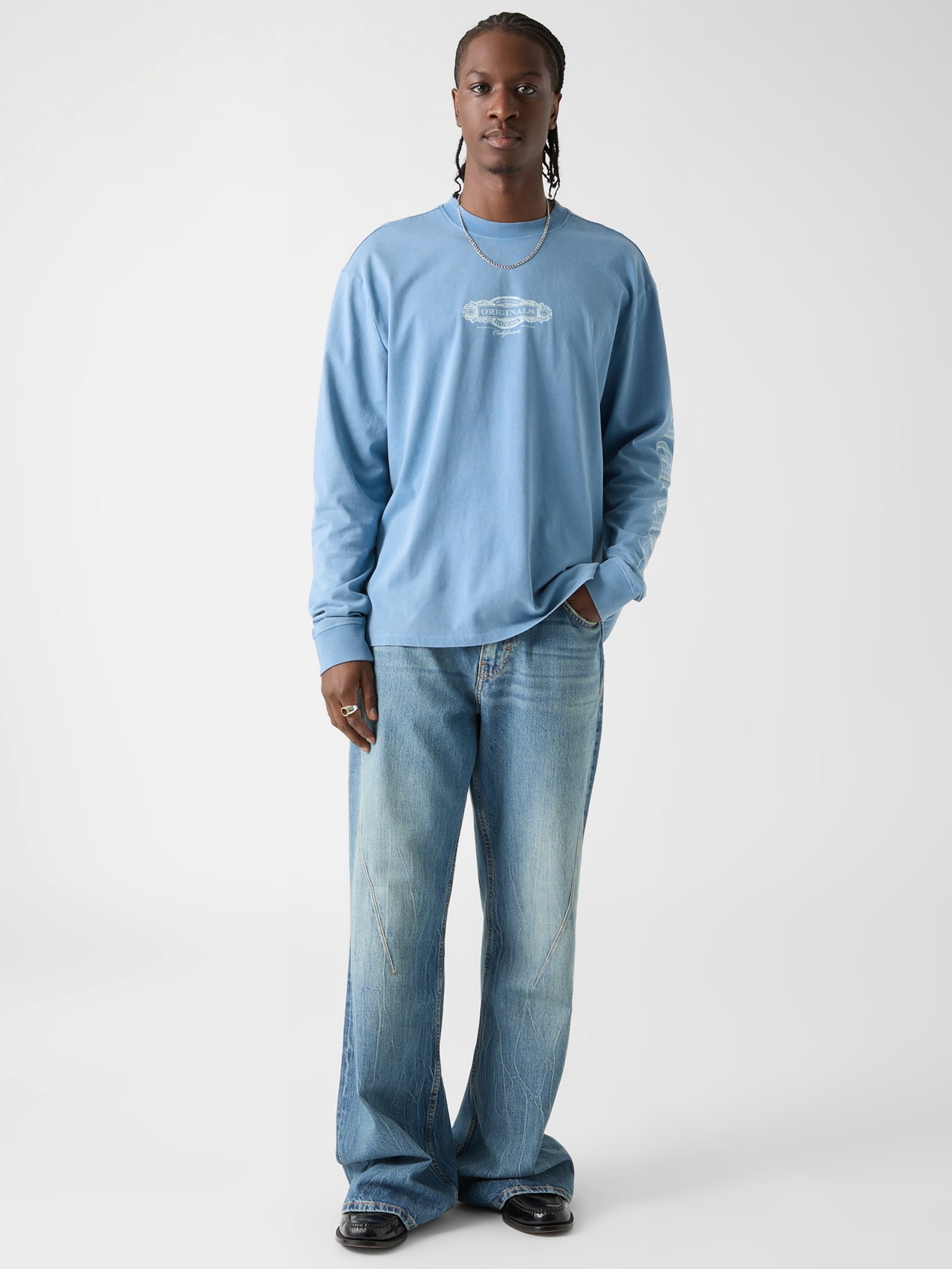 Calça jeans bootcut ecológica da GUESS Originals