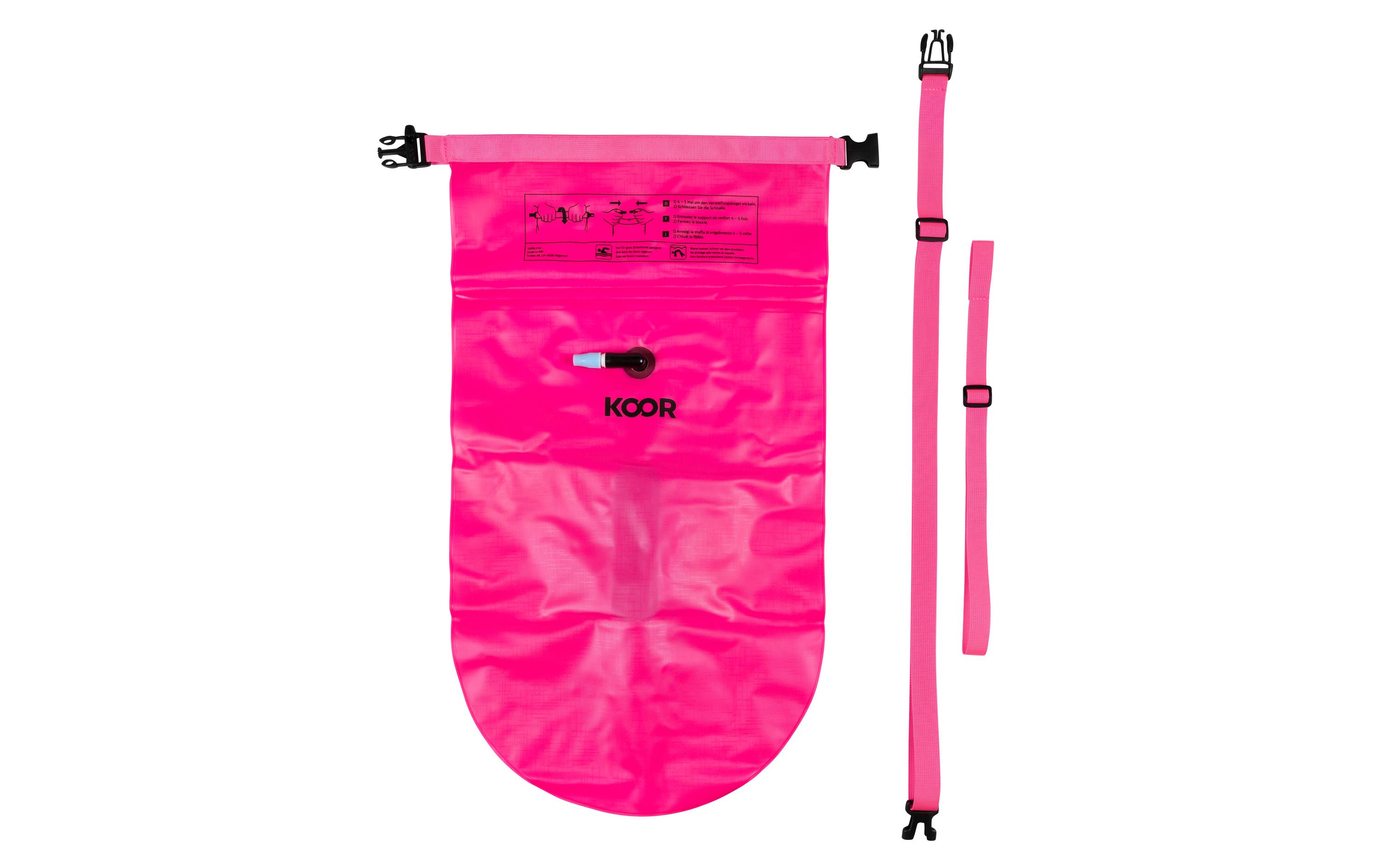 Schwimmboje Booa 20L Rosa 20 lDry Bag und Schwimmboje in einem