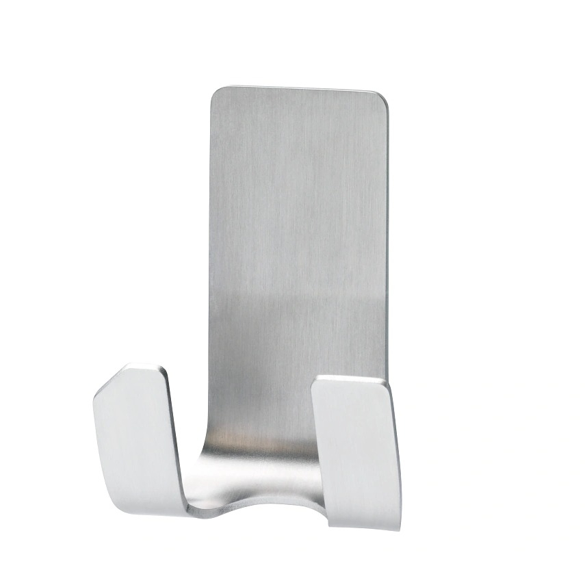 (60x36mm) Powerstrips Wasserfester Rasierer Halter Selbstklebender Duohaken für Dusche / Badezimmer (59709-00000-03) - Silber