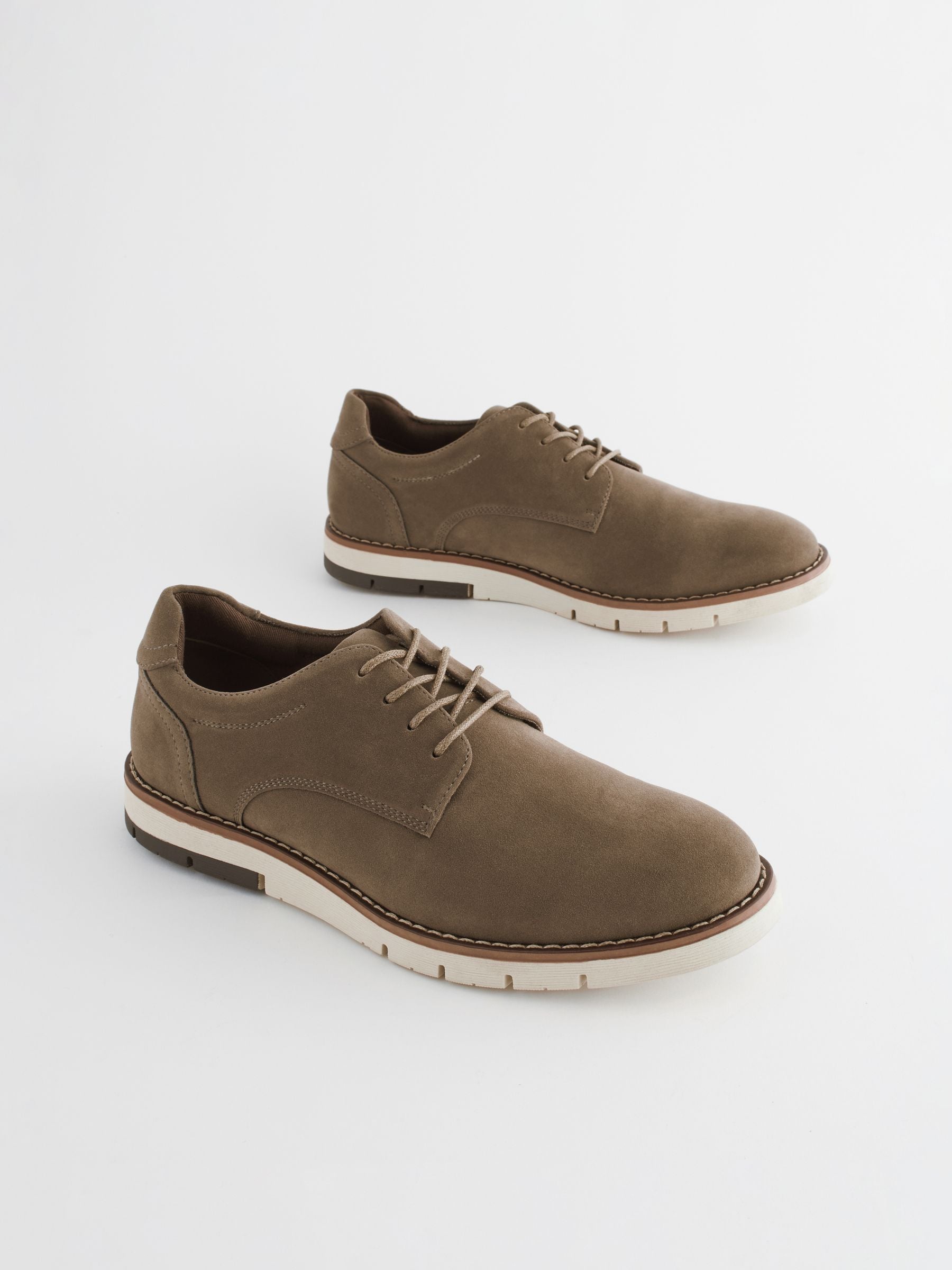 Taupe bruin - Sportschoenen met sleehak