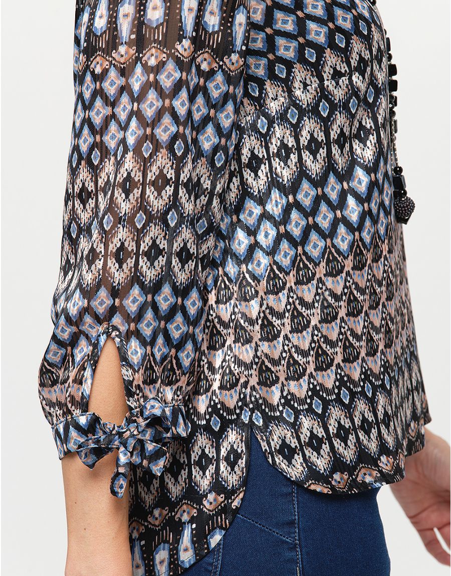 Blouse voile beige