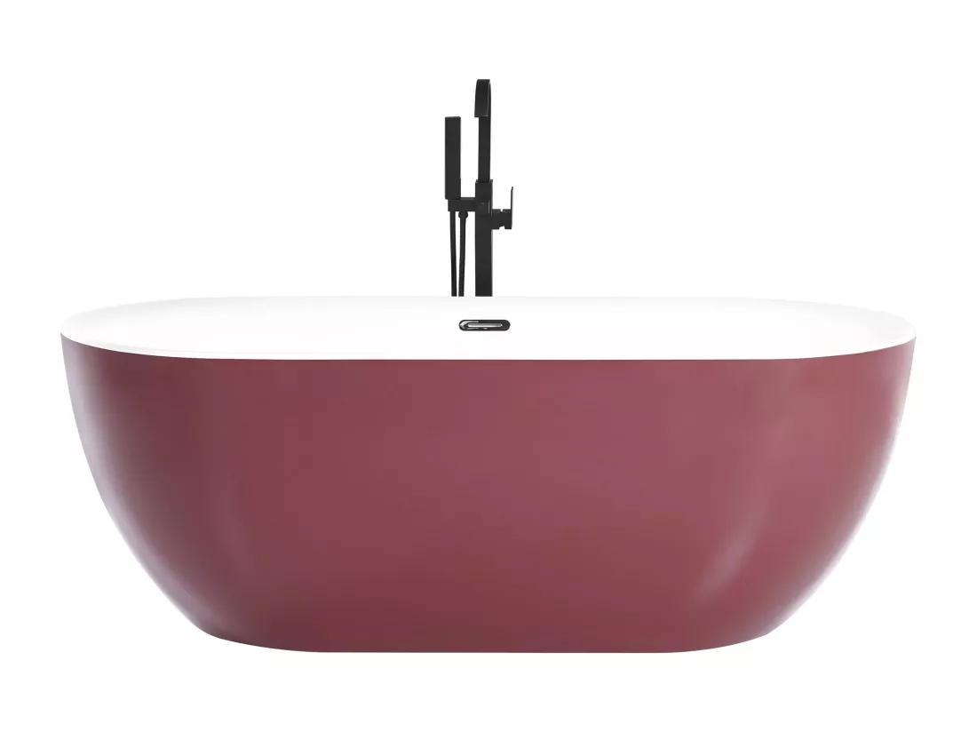 Baignoire îlot rouge bordeaux 170 x 80 cm CARRERA