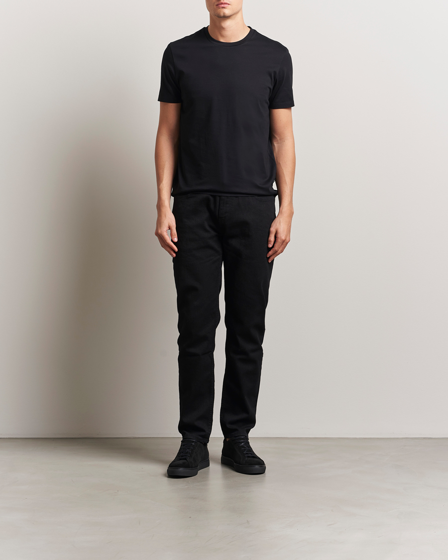 BOSS BLACK Tessler Mercerized Crew Neck T-Shirt Black