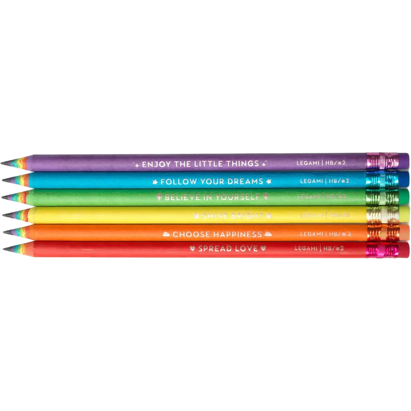 Legami Bleistifte Happiness for Every Day, 6 Stück, HB, assortiert