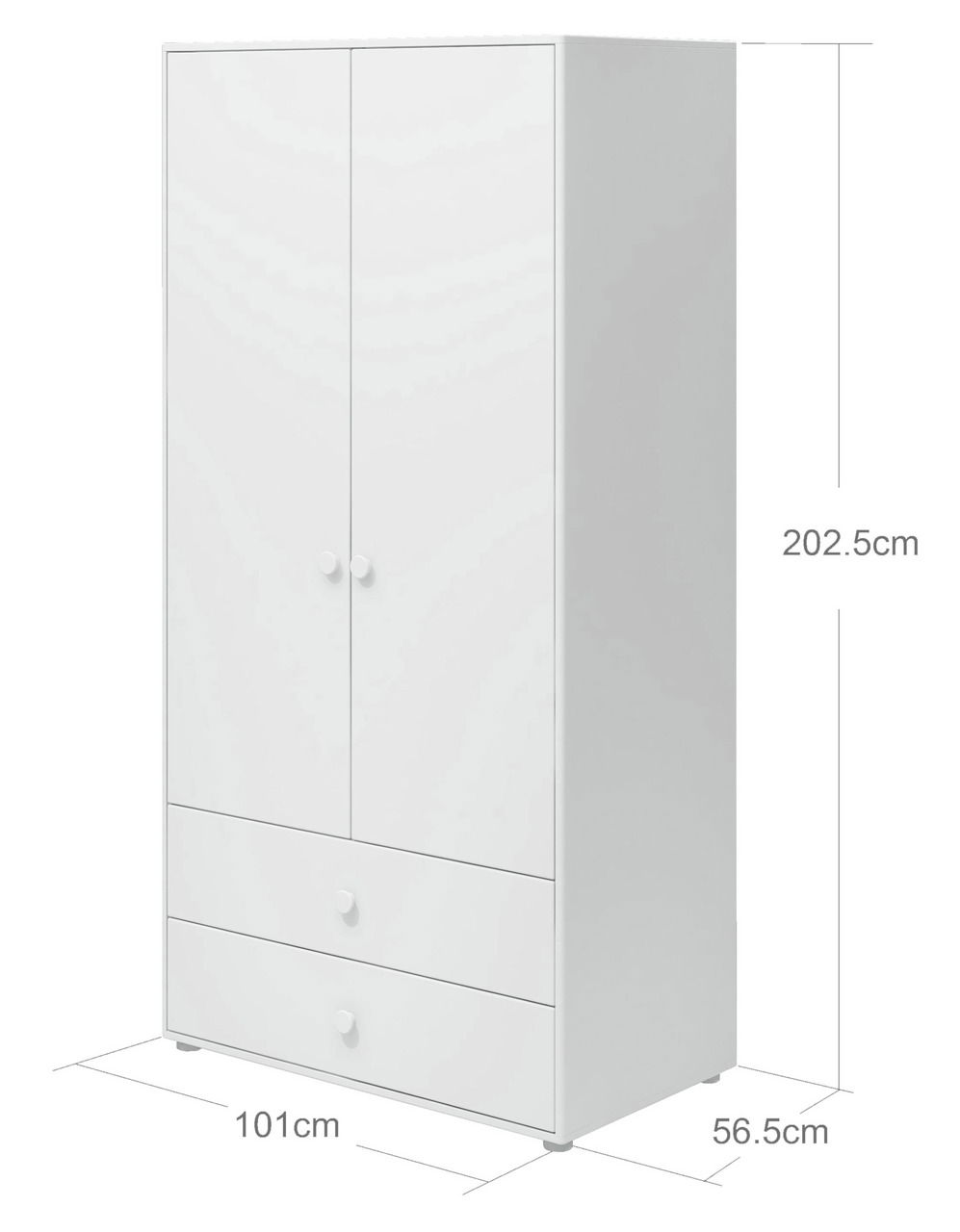 Flexa Kleiderschrank 2-trg. ROOMIE