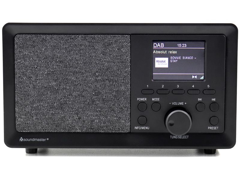 soundmaster DAB  Radio DAB350SW Schwarz DAB /UKW-RDS Radio im Holzgehäuse