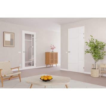Arne & Bodil binnendeur ABD500 rook glas - extra wit afgelakt - glaslat extra wit