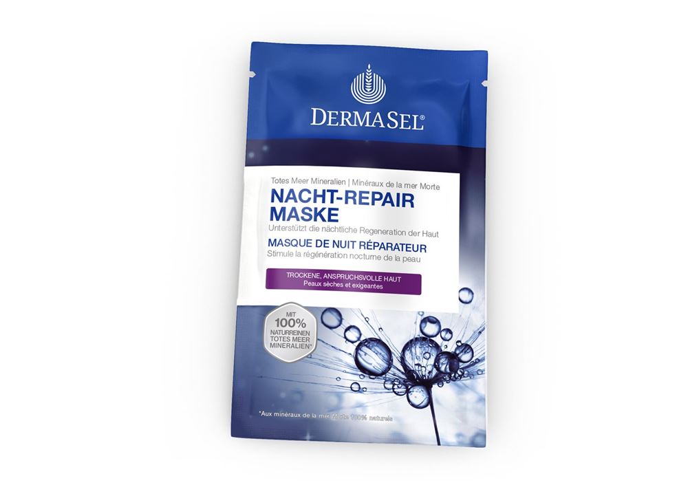 Dermasel Maske<br>12 ml, Beutel, Nacht Repair deutsch/französisch
