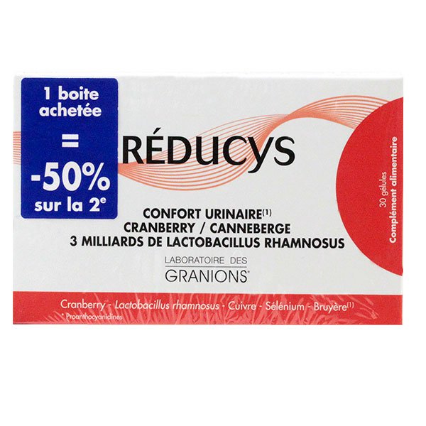 Réducys confort urinaire 2x30 gélules (-50% sur la 2ème boite)