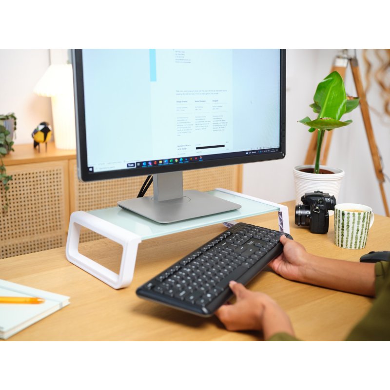 Trust 25351 support d'écran plat pour bureau Transparent, Blanc