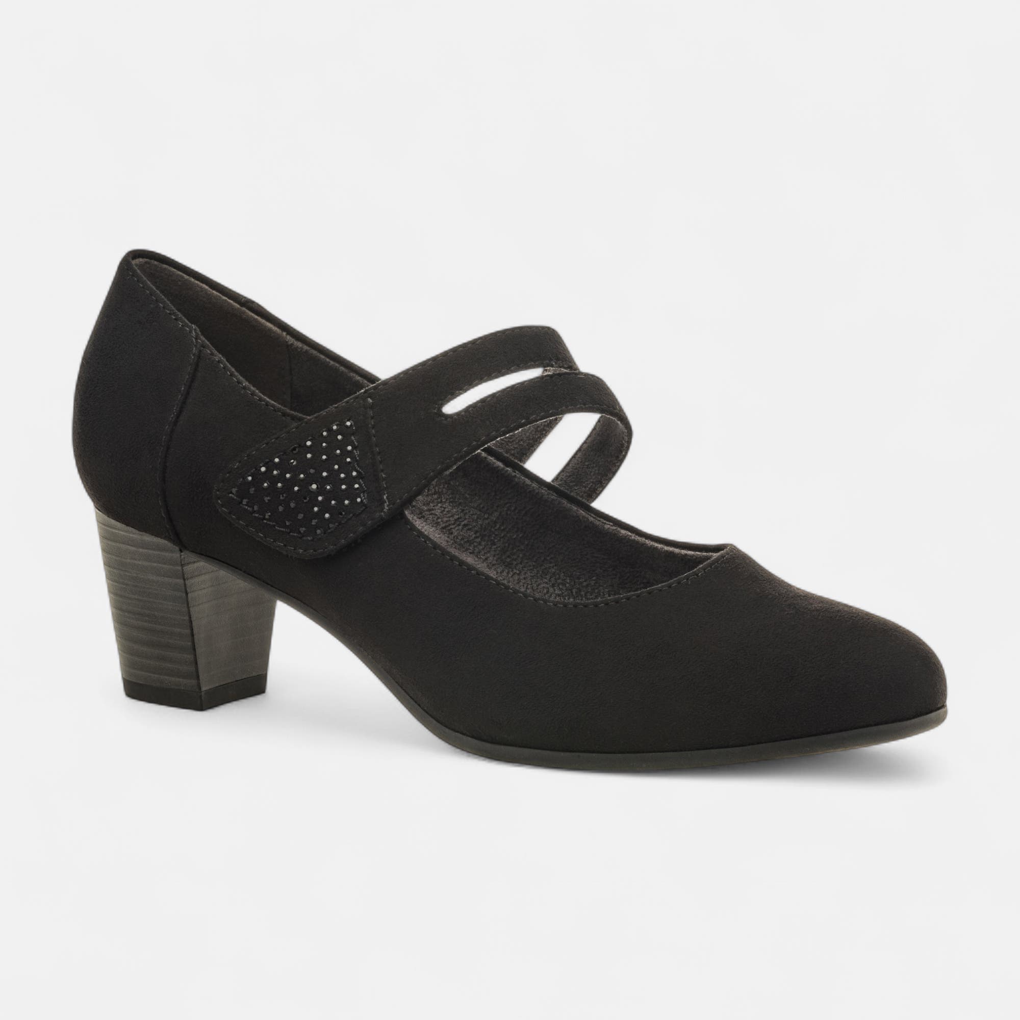 Babies à talon Femme noir