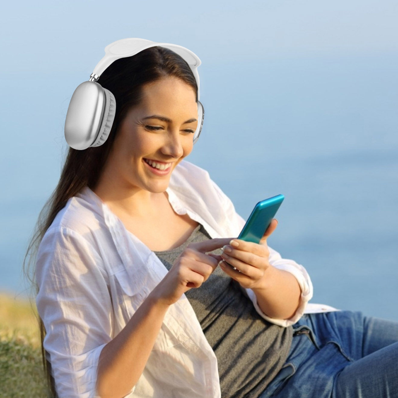 Onamaste Casque Sans Fil Bluetooth argenté
