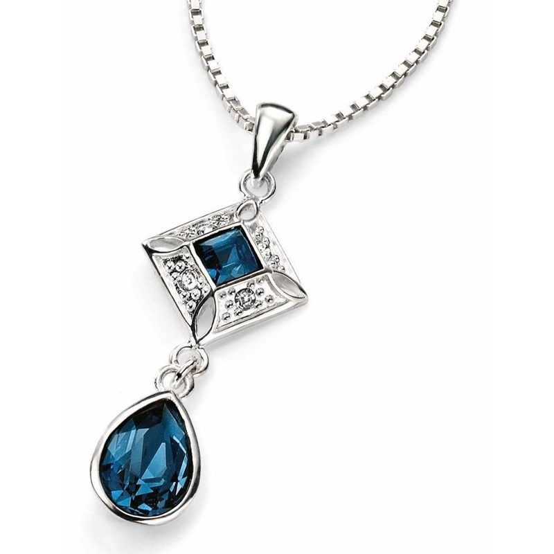 Collier cristal de Swarovski et sa Chaine de 51 cm en argent 925/1000