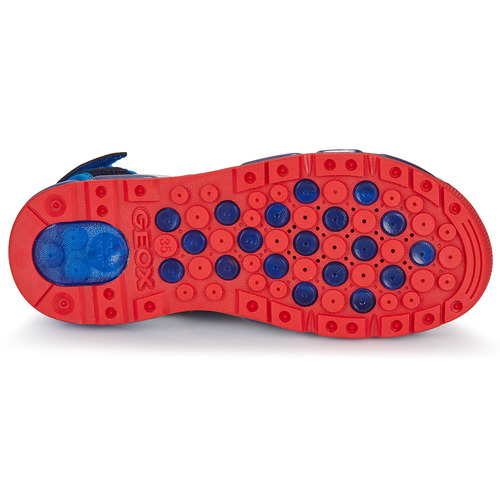Geox - J SANDAL ANDROID BOY - Bleu / Rouge