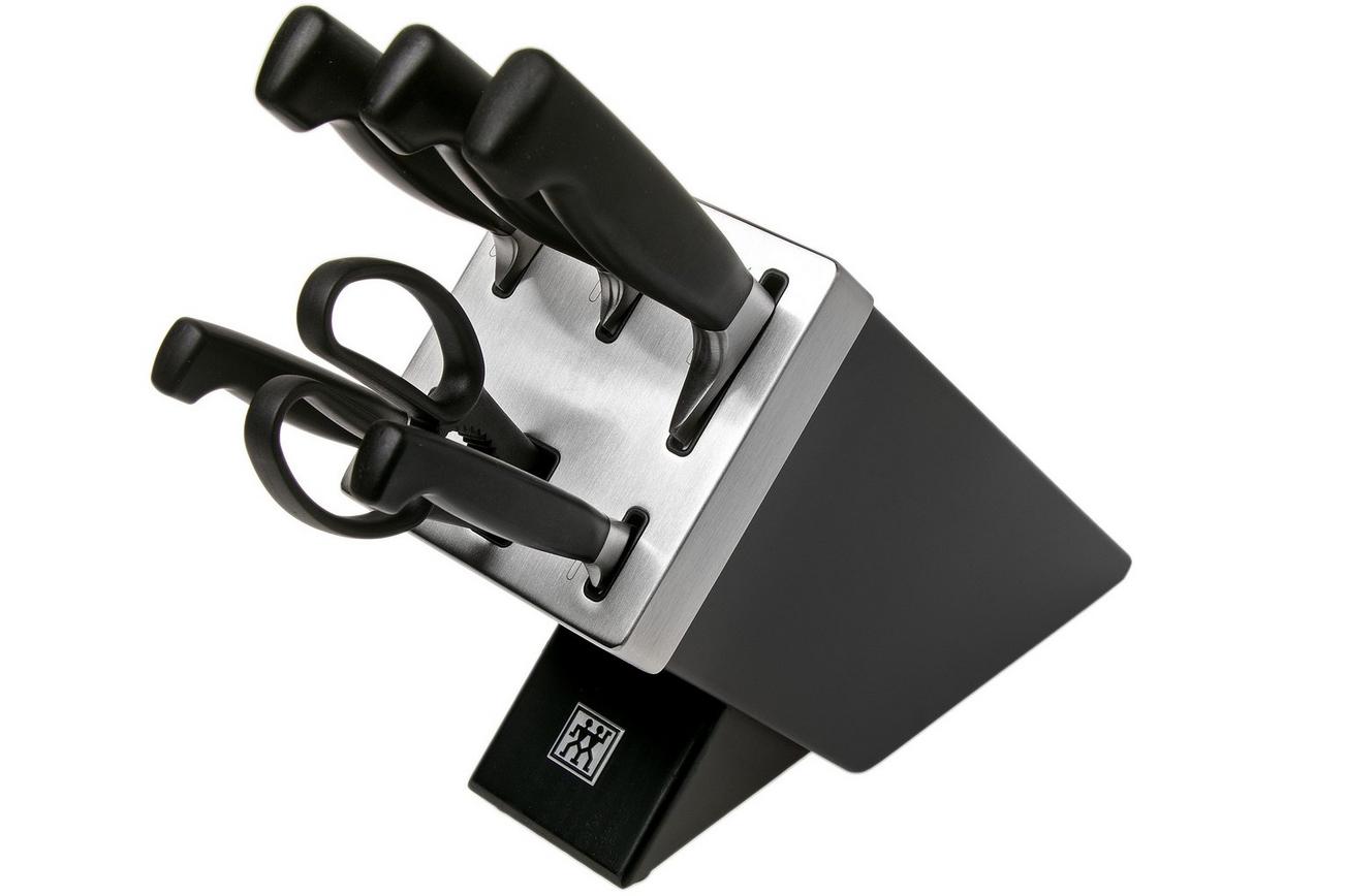 Zwilling J.A. Henckels Four Star SharpBlock 35145-007, 7-delig messenblok zwart essenhout