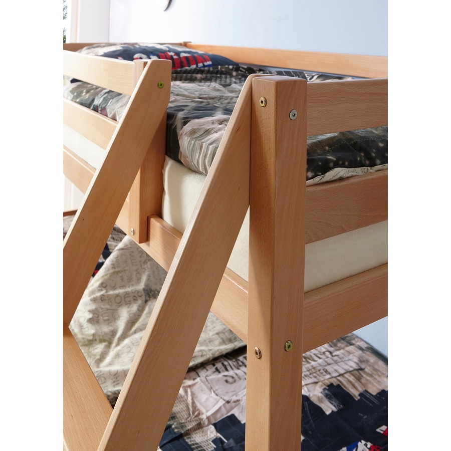 TiCAA Etagenbett Maxim Buche massiv natur