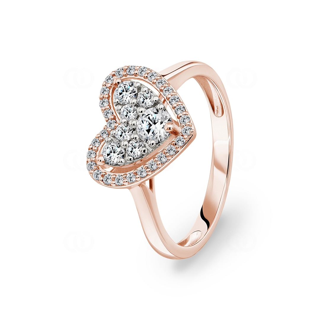 Verlobungsring 750/18 K Roségold mit Diamanten 0.51 ct H/si by CHRISTIAN