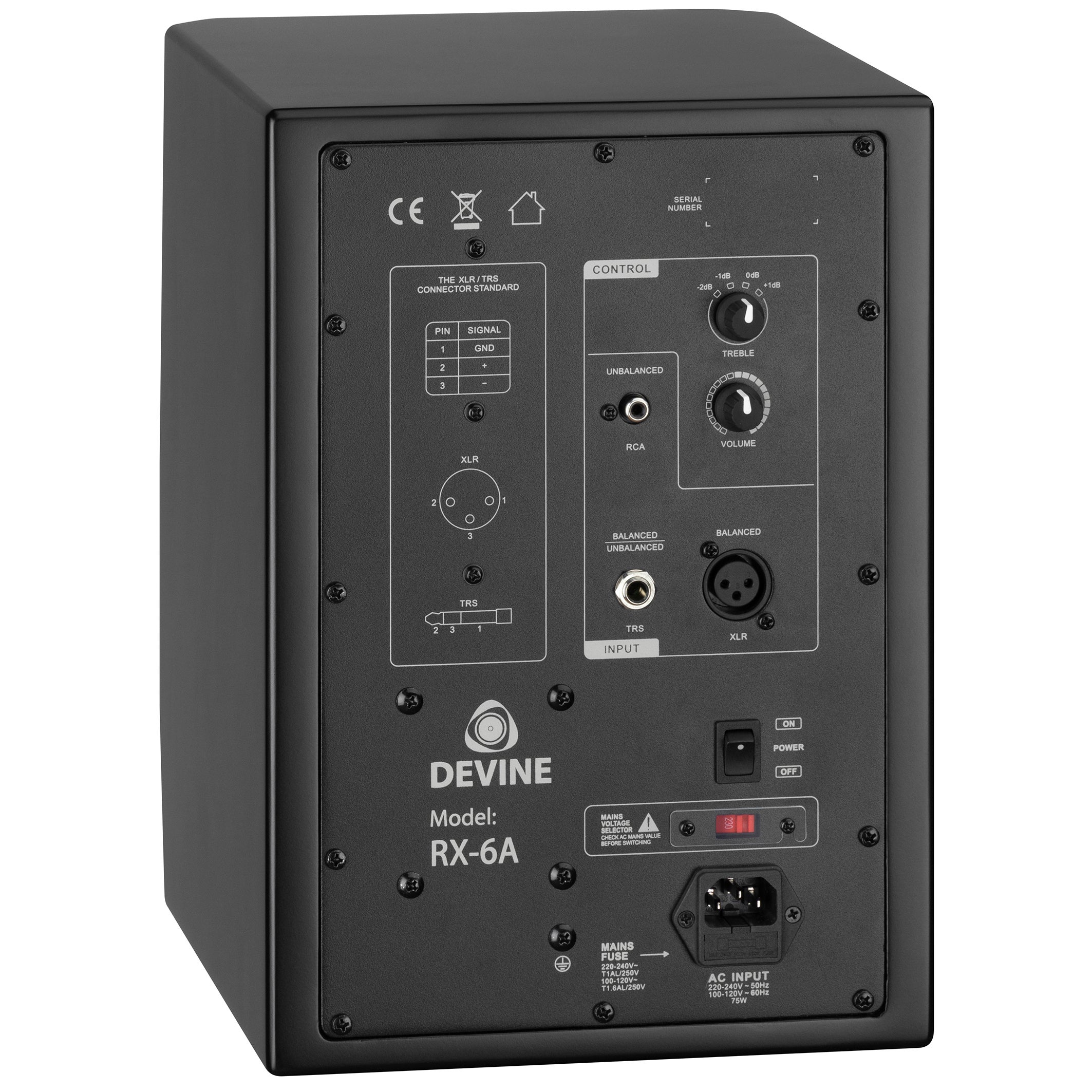 Devine RX-6A Black actieve studiomonitor (per stuk)