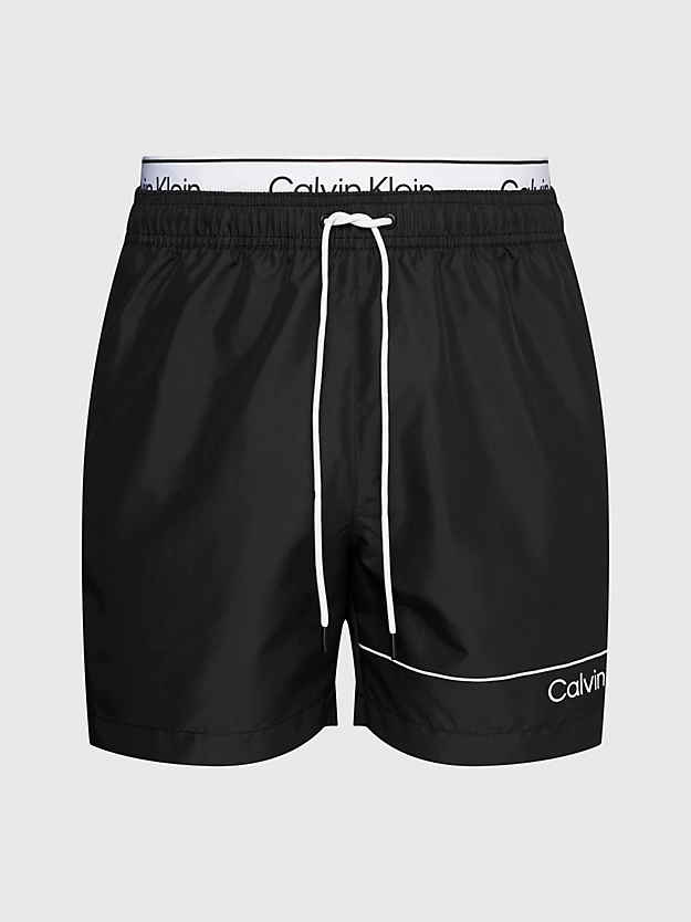 Calções de banho curtos com cós duplo.