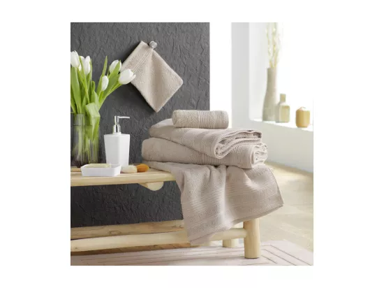 Drap de Douche 70 x 130 cm Tendresse Taupe - Eponge Unie