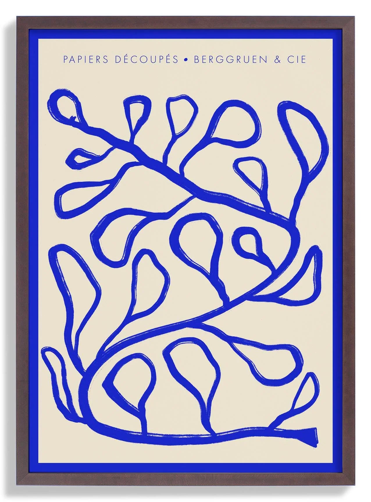 Blaue Linien Papiers Découpés Kunstausstellung