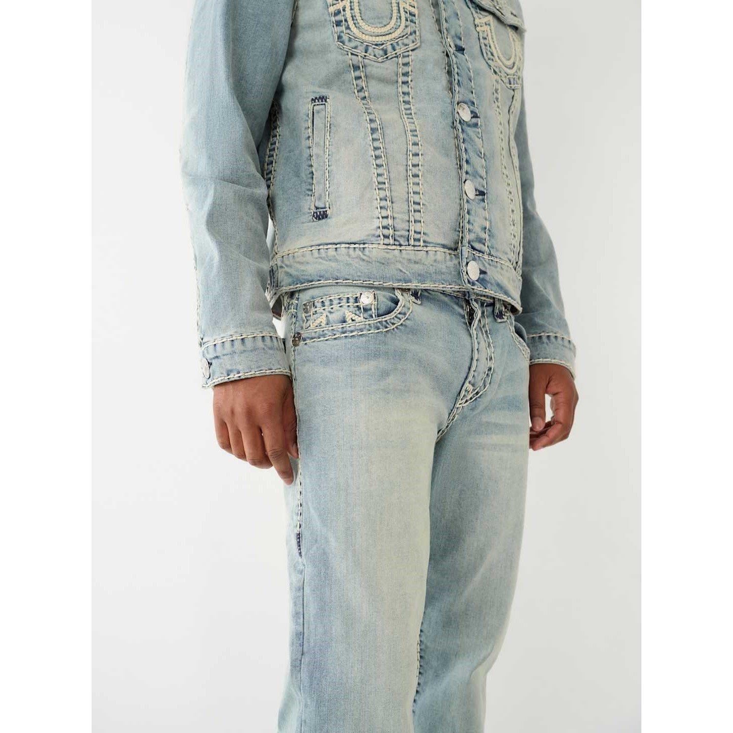 True Religion TR Super T Rope Stitch Straight Jeans Mens